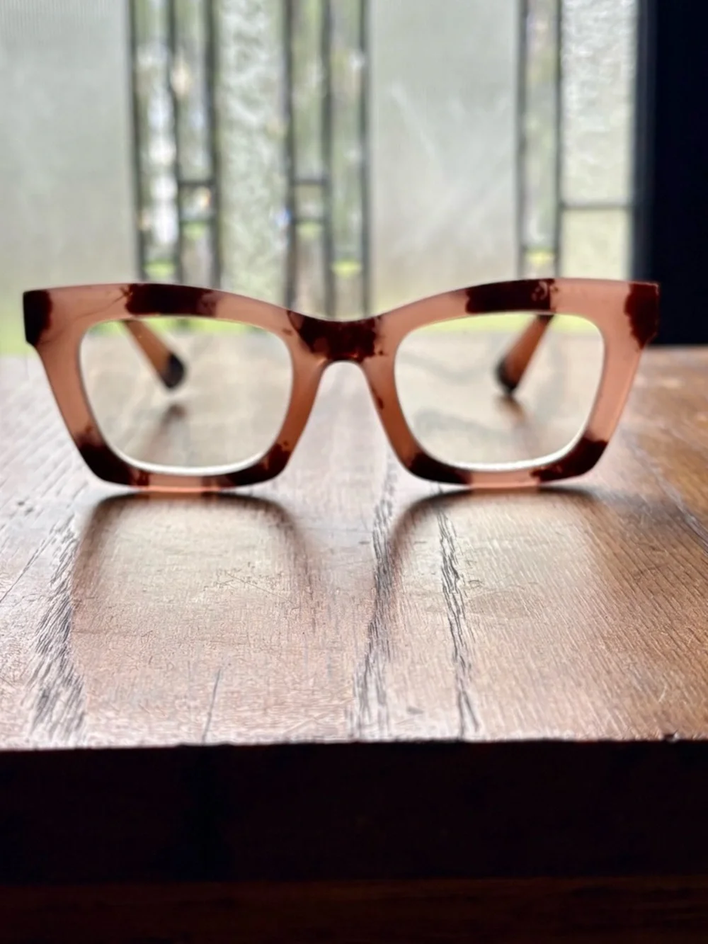 Square Tortoiseshell Oversized Reading Glasses 2.5